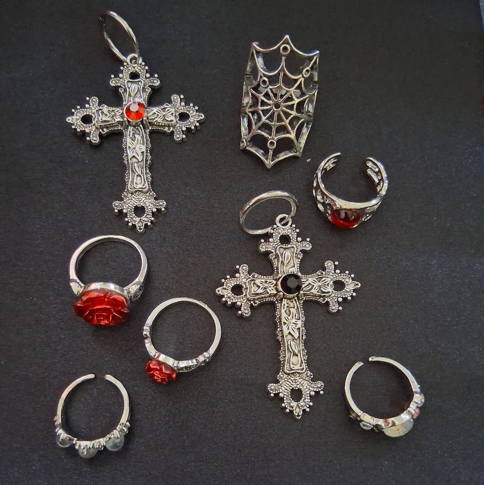 GOTHIC JEWELRY SILVERTONE - Picture 2 of 6